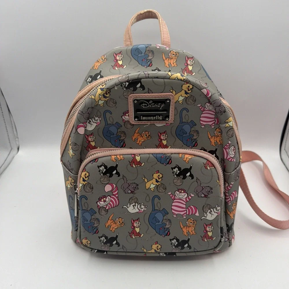 Loungefly Disney Cats Mini Backpack Bag Purse Aristocats Figaro Cheshire NWT